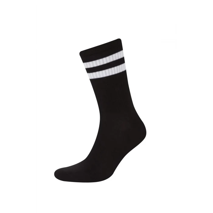 Defacto D9655 Çok Renkli Erkek Rahat Lastikli 5li Pamuklu Uzun Çorap