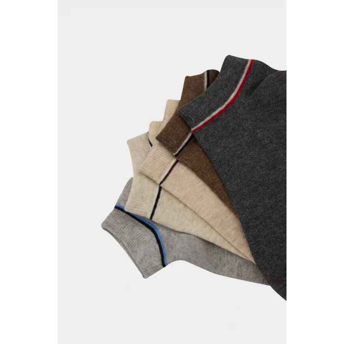 Defacto D9967 Çok Renkli Erkek 5li Pamuklu Patik Çorap