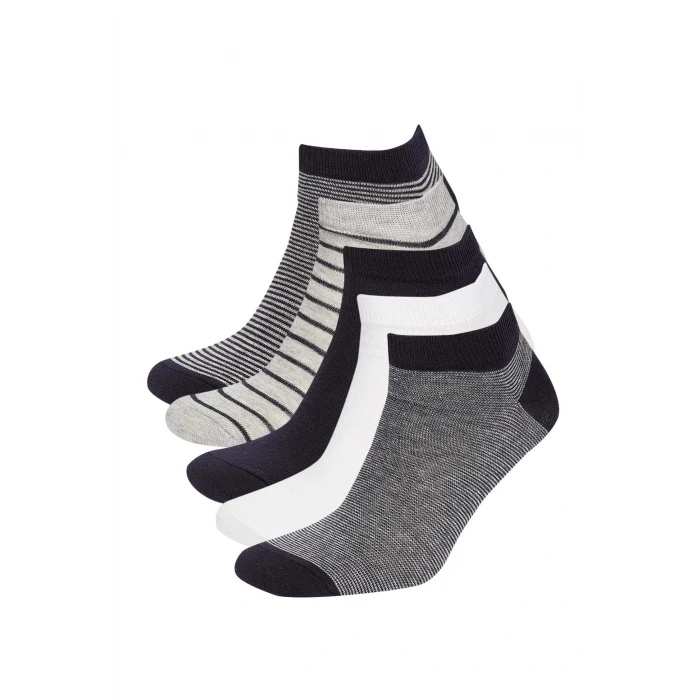 Defacto N1030 Çok Renkli Erkek 5li Pamuklu Patik Çorap