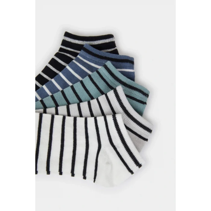 Defacto D9971 Çok Renkli Erkek 5li Pamuklu Patik Çorap