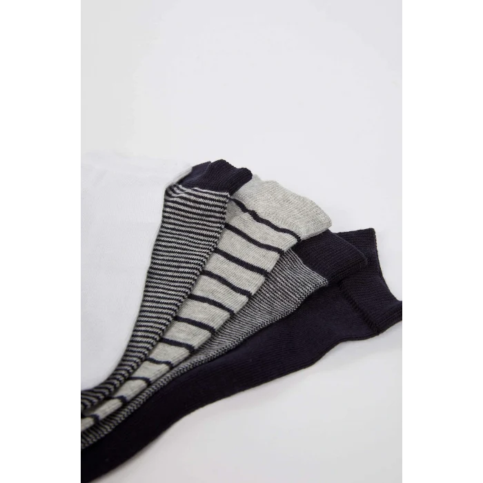 Defacto N1030 Çok Renkli Erkek 5li Pamuklu Patik Çorap