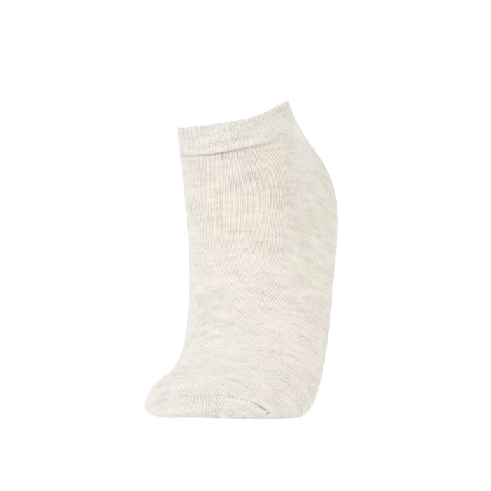 Defacto Y6670 Çok Renkli Kadın 5li Pamuklu Puantiyeli Çizgili Patik Çorap