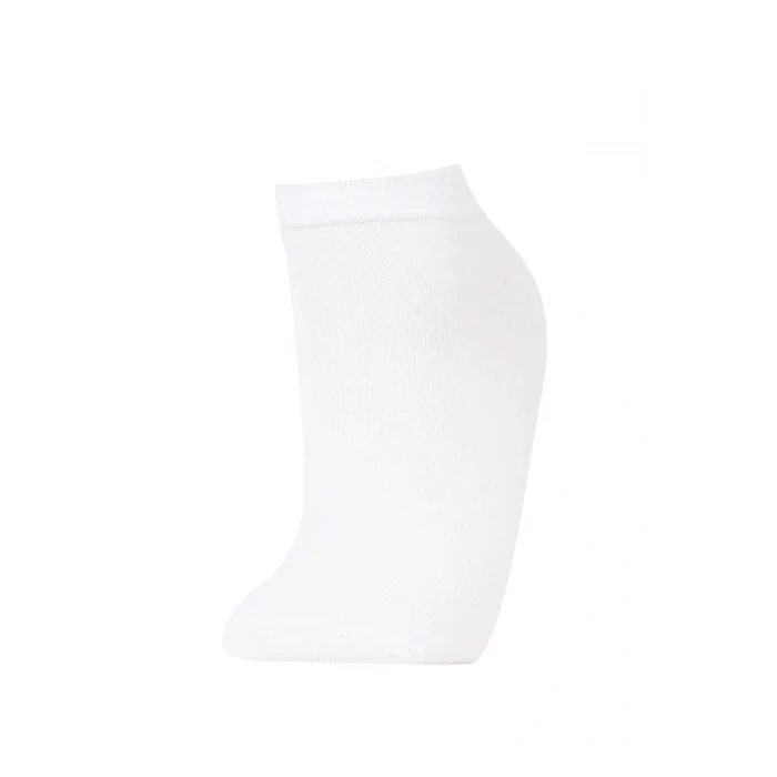 Defacto Y6670 Çok Renkli Kadın 5li Pamuklu Puantiyeli Çizgili Patik Çorap