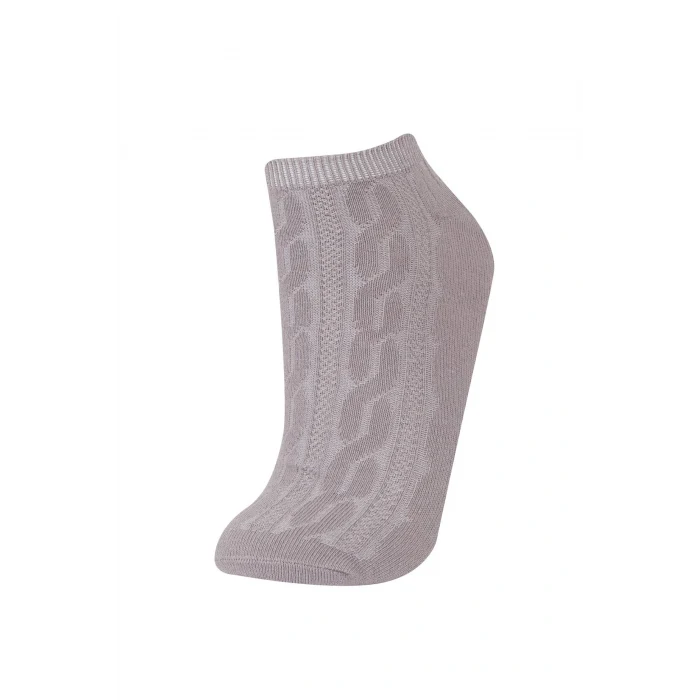 Defacto E2126 Çok Renkli Kadın Rahat Lastikli 5li Pamuklu Patik Çorap