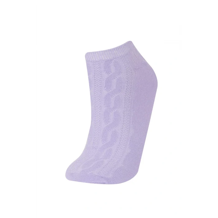 Defacto E2126 Çok Renkli Kadın Rahat Lastikli 5li Pamuklu Patik Çorap