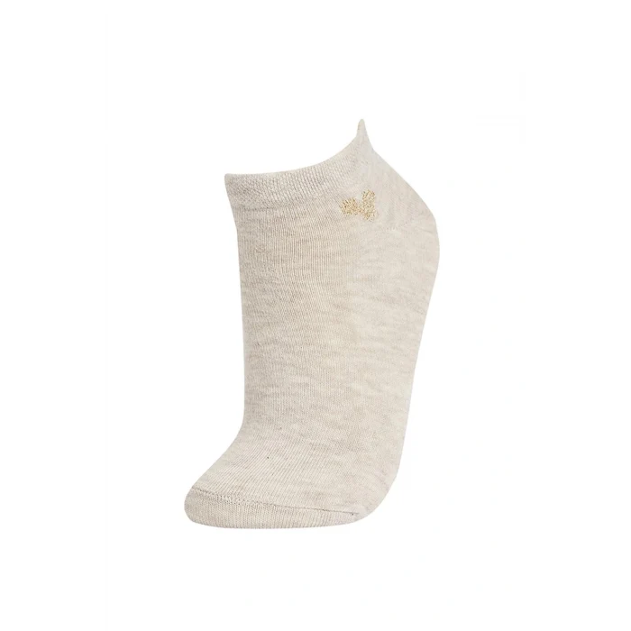 Defacto V5122 Çok Renkli Kadın 5li Pamuklu Patik Çorap