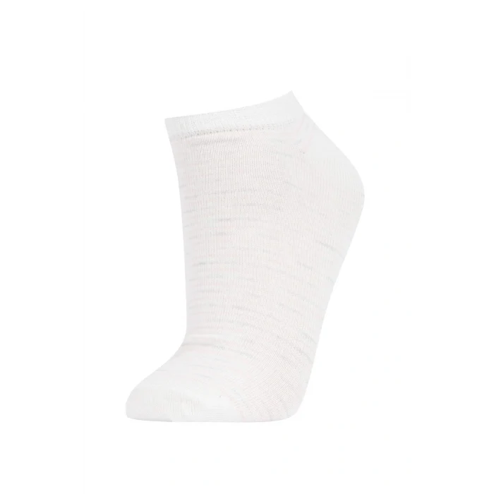 Defacto Y6646 Çok Renkli Kadın 5li Pamuklu Patik Çorap