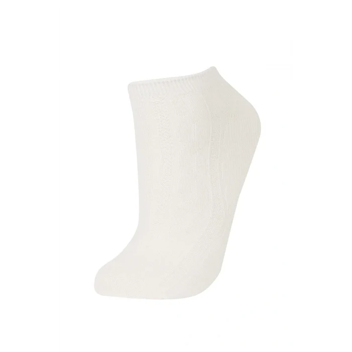 Defacto E2126 Çok Renkli Kadın Rahat Lastikli 5li Pamuklu Patik Çorap