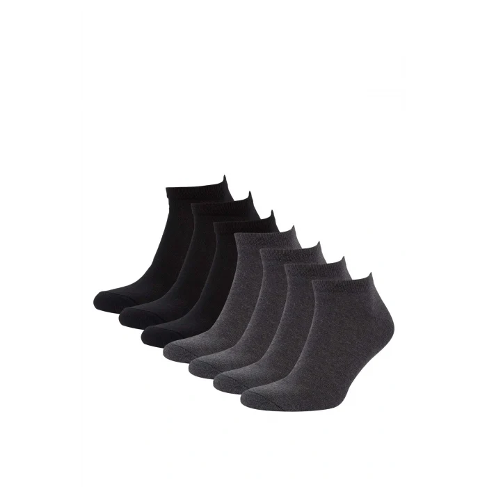 Defacto K4600 Gri Erkek 7li Kısa Çorap