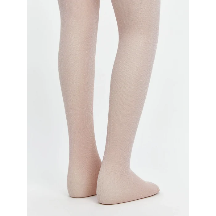 LCW Kids Pembe Kız Çocuk Simli İnce Külotlu Çorap 2li