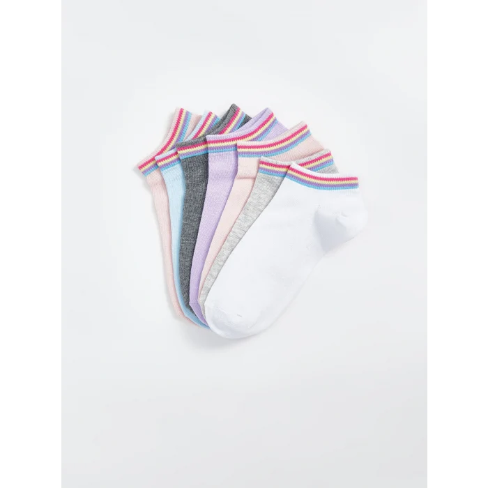 LCW Kids Ekru Kız Çocuk Patik Çorap 7li