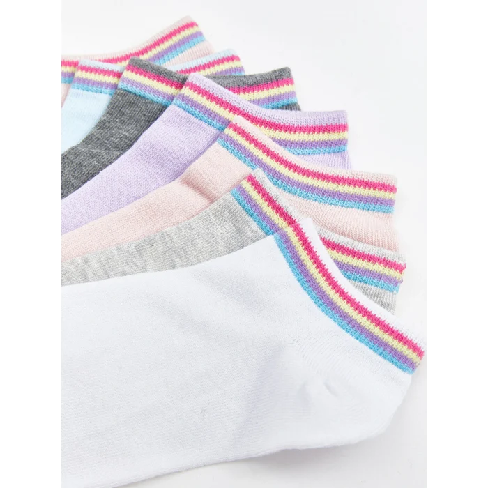 LCW Kids Ekru Kız Çocuk Patik Çorap 7li