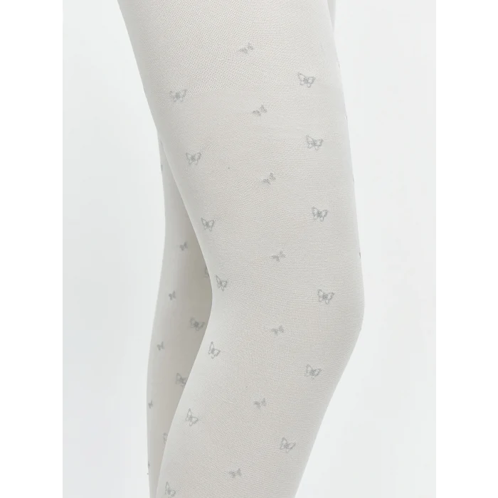 LCW Kids Gri Desenli Kız Çocuk İnce Külotlu Çorap 2li