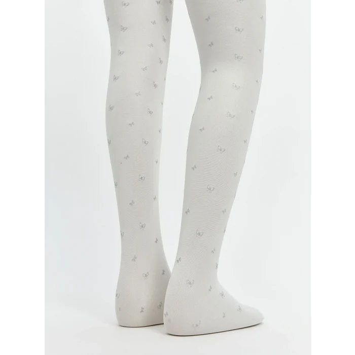 LCW Kids Gri Desenli Kız Çocuk İnce Külotlu Çorap 2li