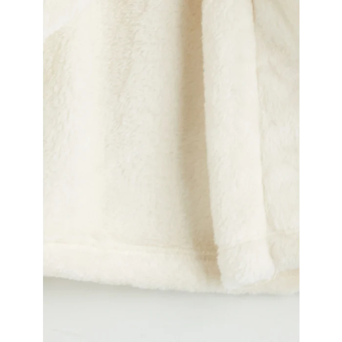 LCW baby Ekru Bebe Yaka Kız Bebek Pelüş Mont