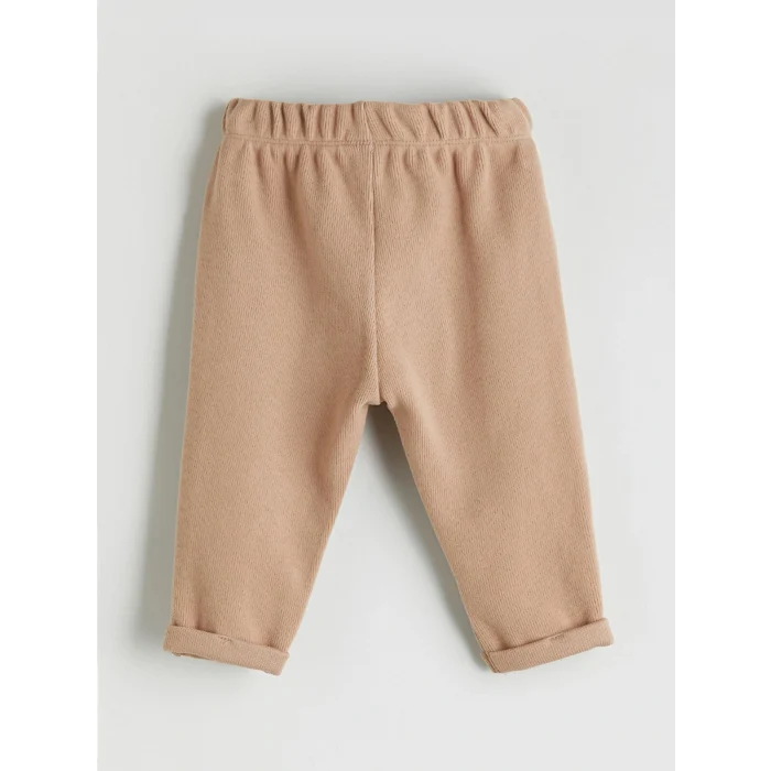 LCW baby Bej Bebe Yaka Uzun Kollu Kız Bebek Bluz ve Tayt 2li