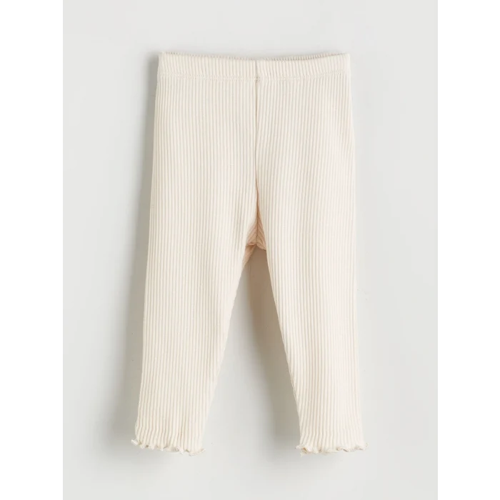 LCW baby Yeşil Bisiklet Yaka Kız Bebek Sweatshirt ve Tayt 2li