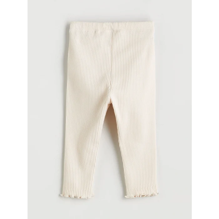 LCW baby Yeşil Bisiklet Yaka Kız Bebek Sweatshirt ve Tayt 2li