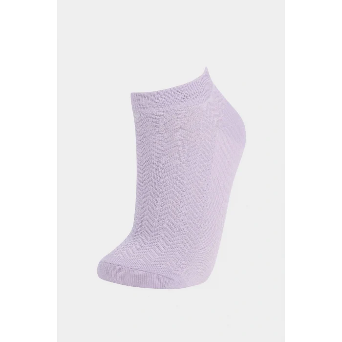 Defacto E9751 Çok Renkli Kadın 5li Pamuklu Patik Çorap