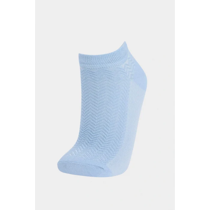 Defacto E9751 Çok Renkli Kadın 5li Pamuklu Patik Çorap