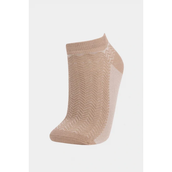 Defacto E9751 Çok Renkli Kadın 5li Pamuklu Patik Çorap