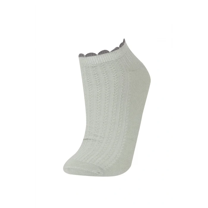 Defacto E2119 Çok Renkli Kadın 5li Pamuklu Patik Çorap