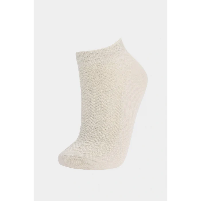 Defacto E9751 Çok Renkli Kadın 5li Pamuklu Patik Çorap