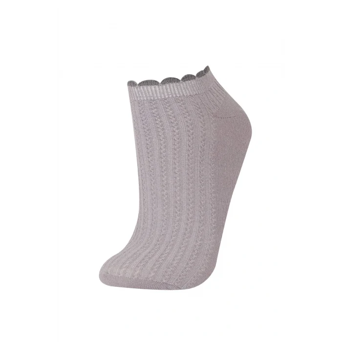 Defacto E2119 Çok Renkli Kadın 5li Pamuklu Patik Çorap