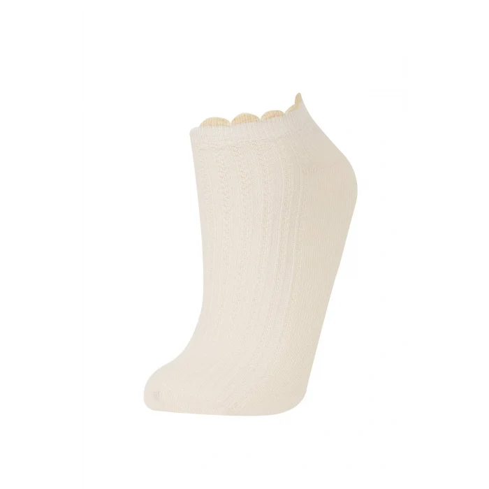 Defacto E2119 Çok Renkli Kadın 5li Pamuklu Patik Çorap