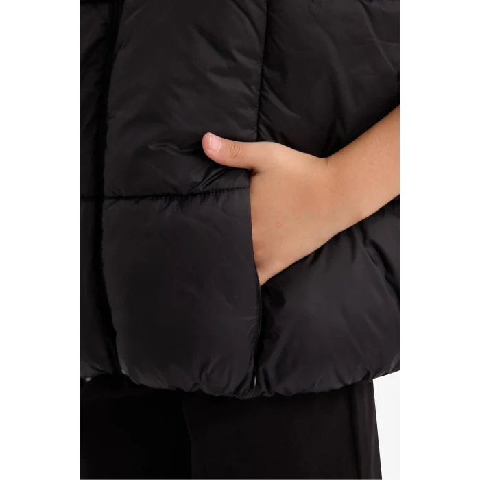 Defacto E5887A8BK27 Siyah Kız Çocuk Su Geçirmez Fermuarlı Şişme Yelek