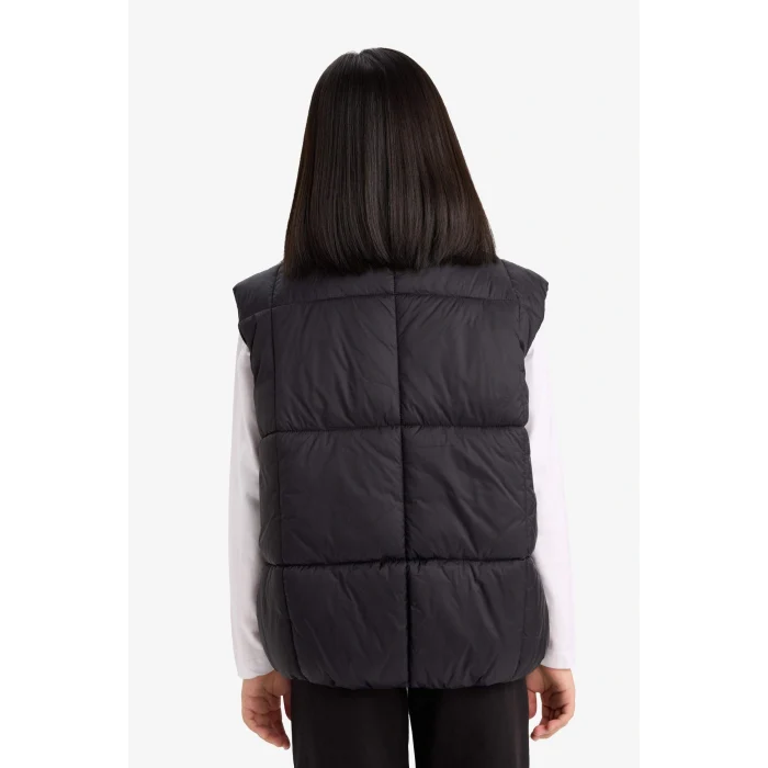 Defacto E5887A8BK27 Siyah Kız Çocuk Su Geçirmez Fermuarlı Şişme Yelek