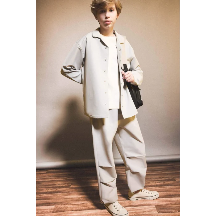 Defacto G1862A8GR2 Gri Erkek Çocuk Jogger Paça Pantolon