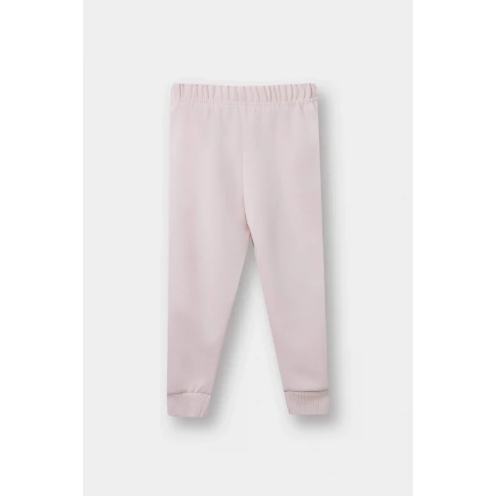 Defacto F0541A5PN38 Pembe Kız Bebek 2li Takım Unicorn Baskılı İçi Yumuşak Tüylü Sweatshirt Eşofman Altı