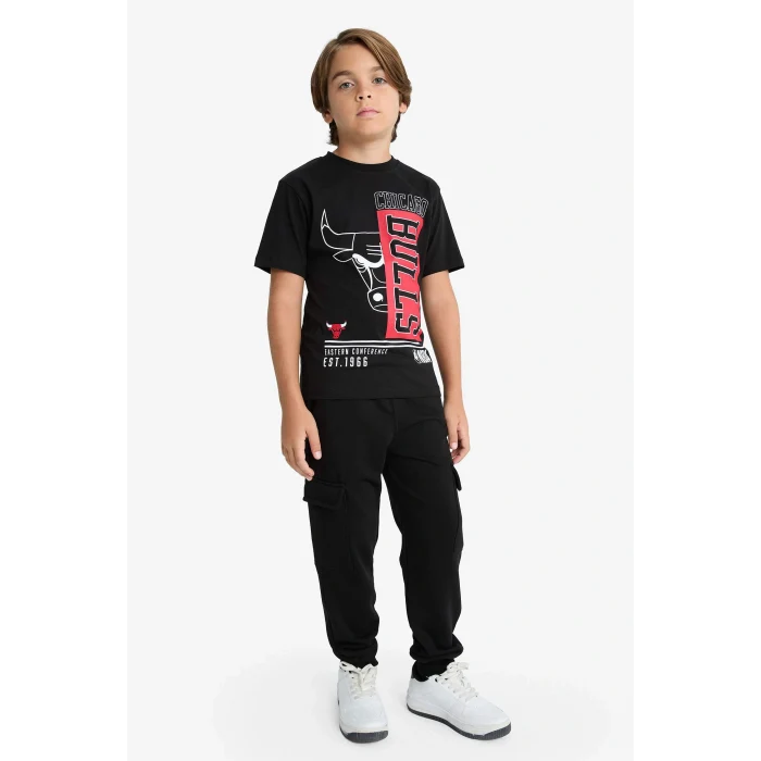 Defacto F4171A8BK81 Siyah Erkek Çocuk Beli Lastikli Kargo Eşofman Altı