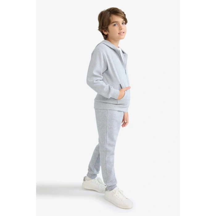 Defacto W0773A6GR377 Gri Erkek Çocuk Beli Paçası Lastikli Okul Eşofman Altı