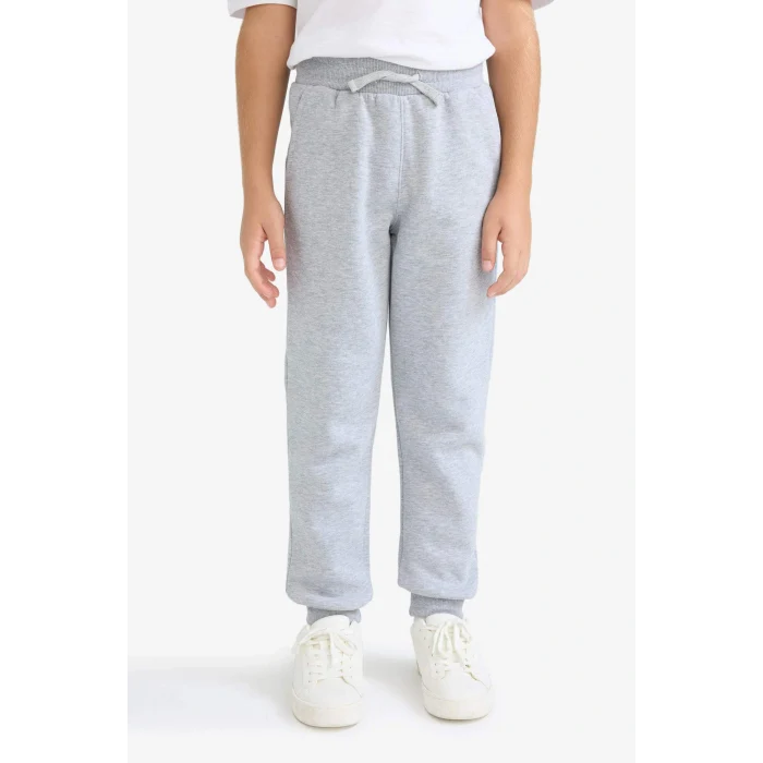 Defacto W0773A6GR377 Gri Erkek Çocuk Beli Paçası Lastikli Okul Eşofman Altı