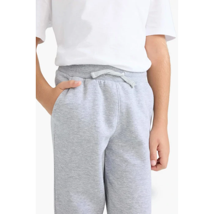 Defacto W0773A6GR377 Gri Erkek Çocuk Beli Paçası Lastikli Okul Eşofman Altı