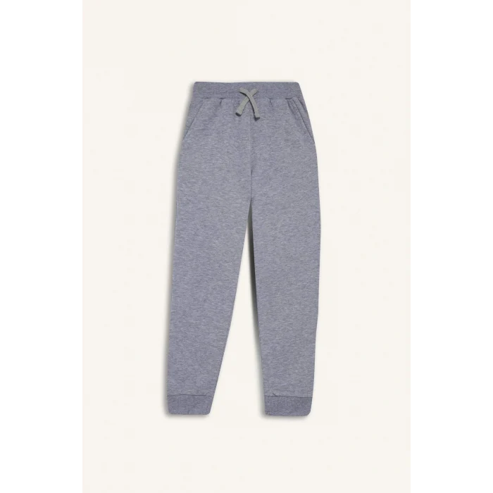 Defacto W0773A6GR377 Gri Erkek Çocuk Beli Paçası Lastikli Okul Eşofman Altı