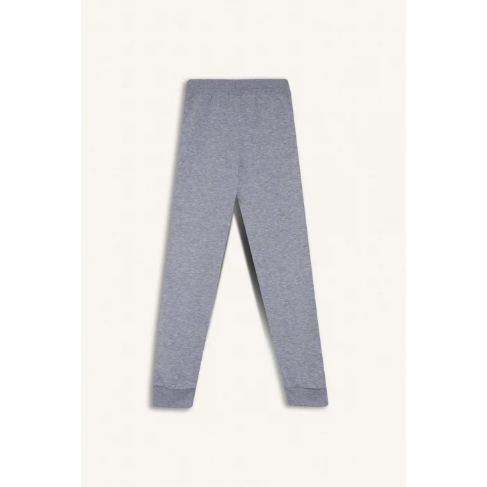 Defacto W0773A6GR377 Gri Erkek Çocuk Beli Paçası Lastikli Okul Eşofman Altı