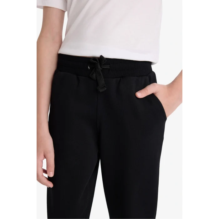 Defacto W0773A6BK81 Siyah Erkek Çocuk Beli Paçası Lastikli Okul Eşofman Altı