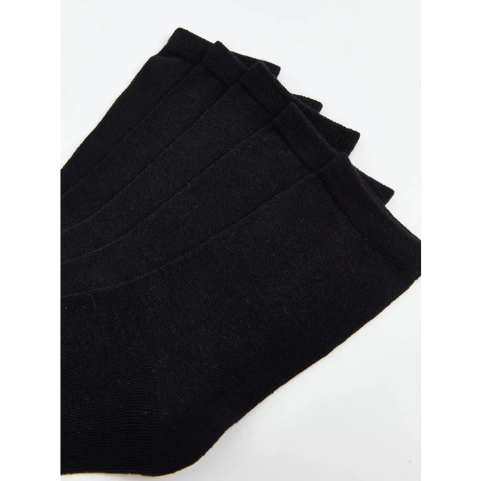 LCW DREAM Siyah Kadın Düz Soket Çorap 5li