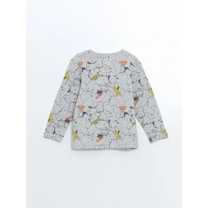 LCW Kids Gri Bisiklet Yaka Erkek Çocuk Pijama Takımı