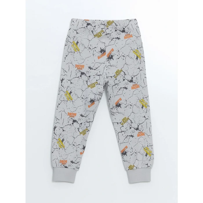 LCW Kids Gri Bisiklet Yaka Erkek Çocuk Pijama Takımı