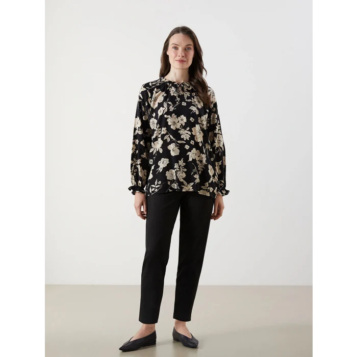 LCW Grace Siyah Beli Lastikli Havuç Kesim Kadın Pantolon