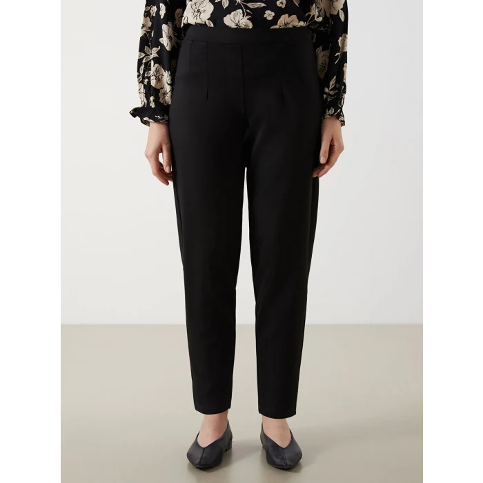 LCW Grace Siyah Beli Lastikli Havuç Kesim Kadın Pantolon