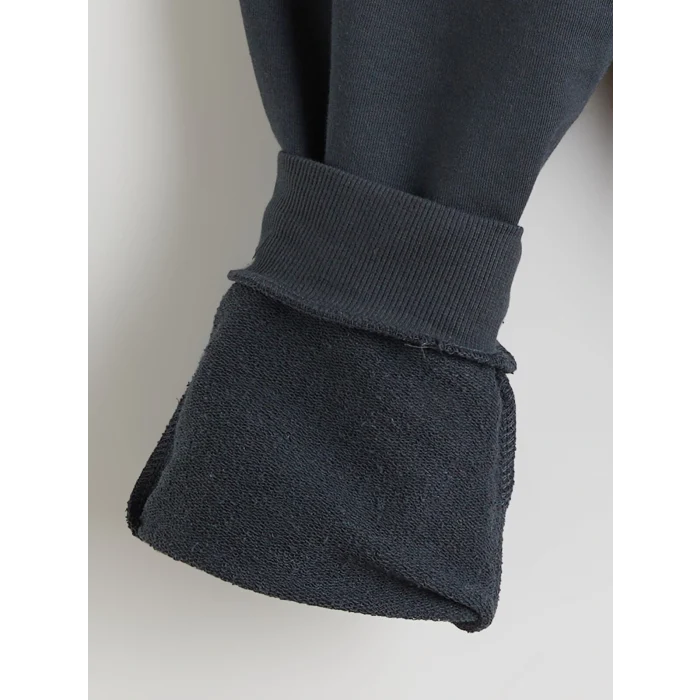 LCW Kids Antrasit Bisiklet Yaka Baskılı Uzun Kollu Erkek Çocuk Sweatshirt ve Pantolon