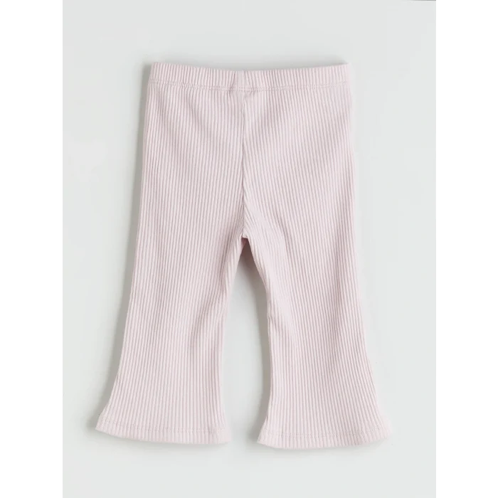 LC WAIKIKI Ekru Çiçekli Kız Bebek Sweatshirt ve Tayt 2li