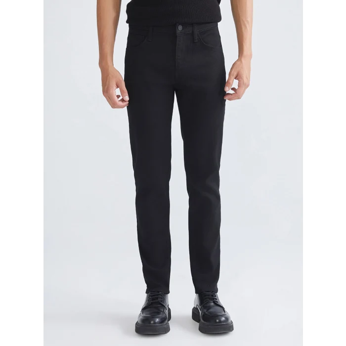 LCW Jeans Siyah 730 Havuç Kalıp Erkek Jean Pantolon