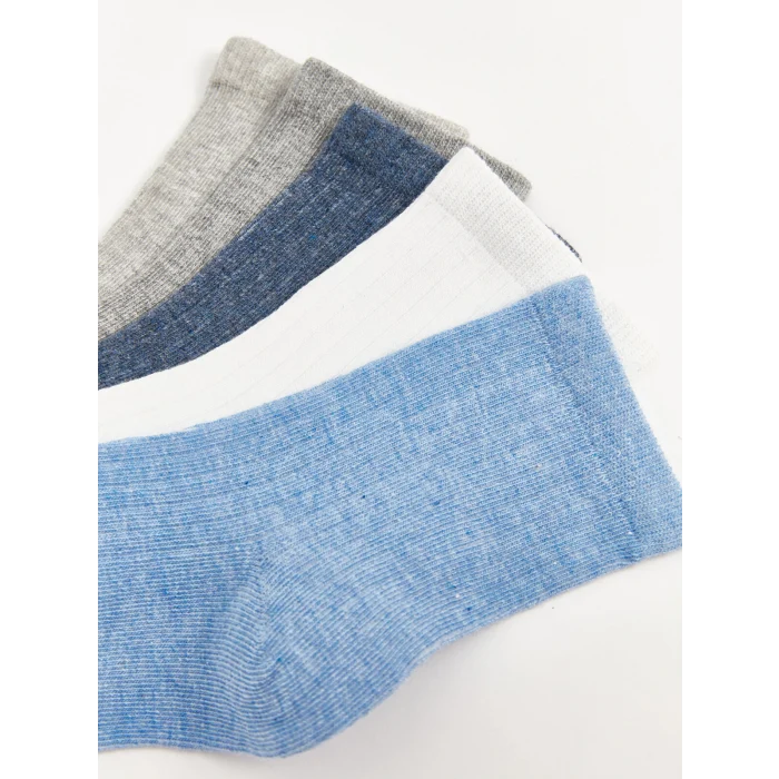 LCW DREAM Mavi Kadın Düz Soket Çorap 5li