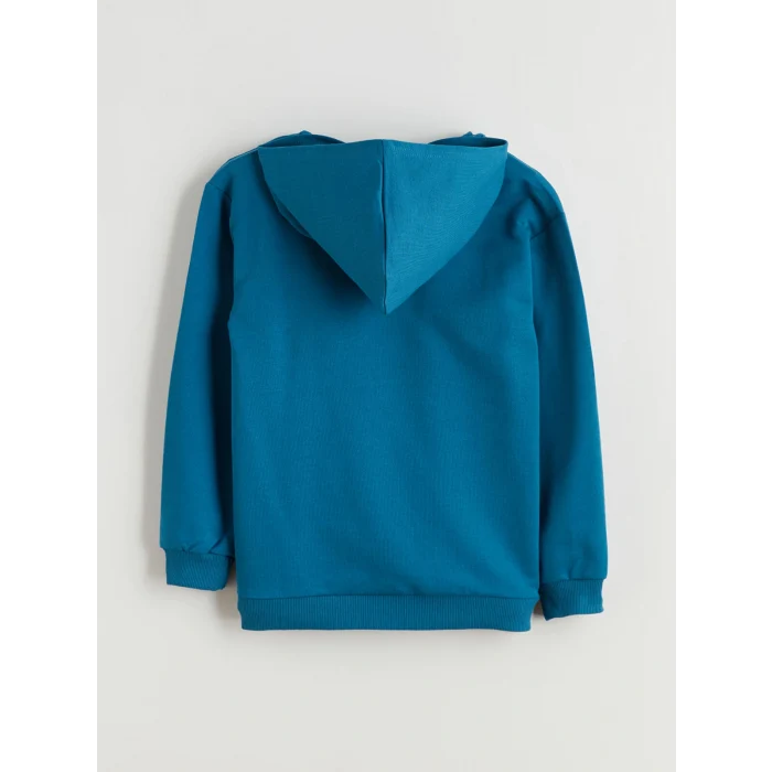 LCW Kids Petrol Kapüşonlu Brawl Stars Baskılı Erkek Çocuk Sweatshirt